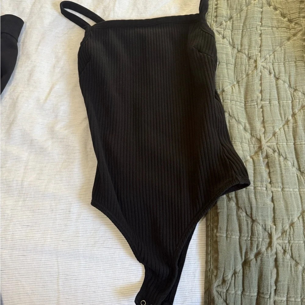 Citizens Of Humanity Black Ribbed Bodysuit - Picture 1 of 4